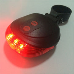 5LED 2Laser Bike Light for rear Waterproof, 7 Modes