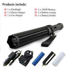 Telescoping T6-LED Flashlight 3,000 Lumen Baton for self defense 18650 Rechargable OR AAA