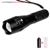 Ultra Bright CREE XM-L T6 LED Flashlight 5 Modes 4,000 Lumens 18650 Battery + Charger + Clip