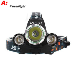 10000Lm CREE XML T6+2R5 LED Headlight Headlamp Head Lamp Light 4mode torch +2x18650 battery+EU/US Car charger for fishing Lights