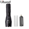 5,000LM  CREE LED Aluminum, Waterproof Zoomable Flashlight Tactical for 18650 Rechargeable Battery or AAA